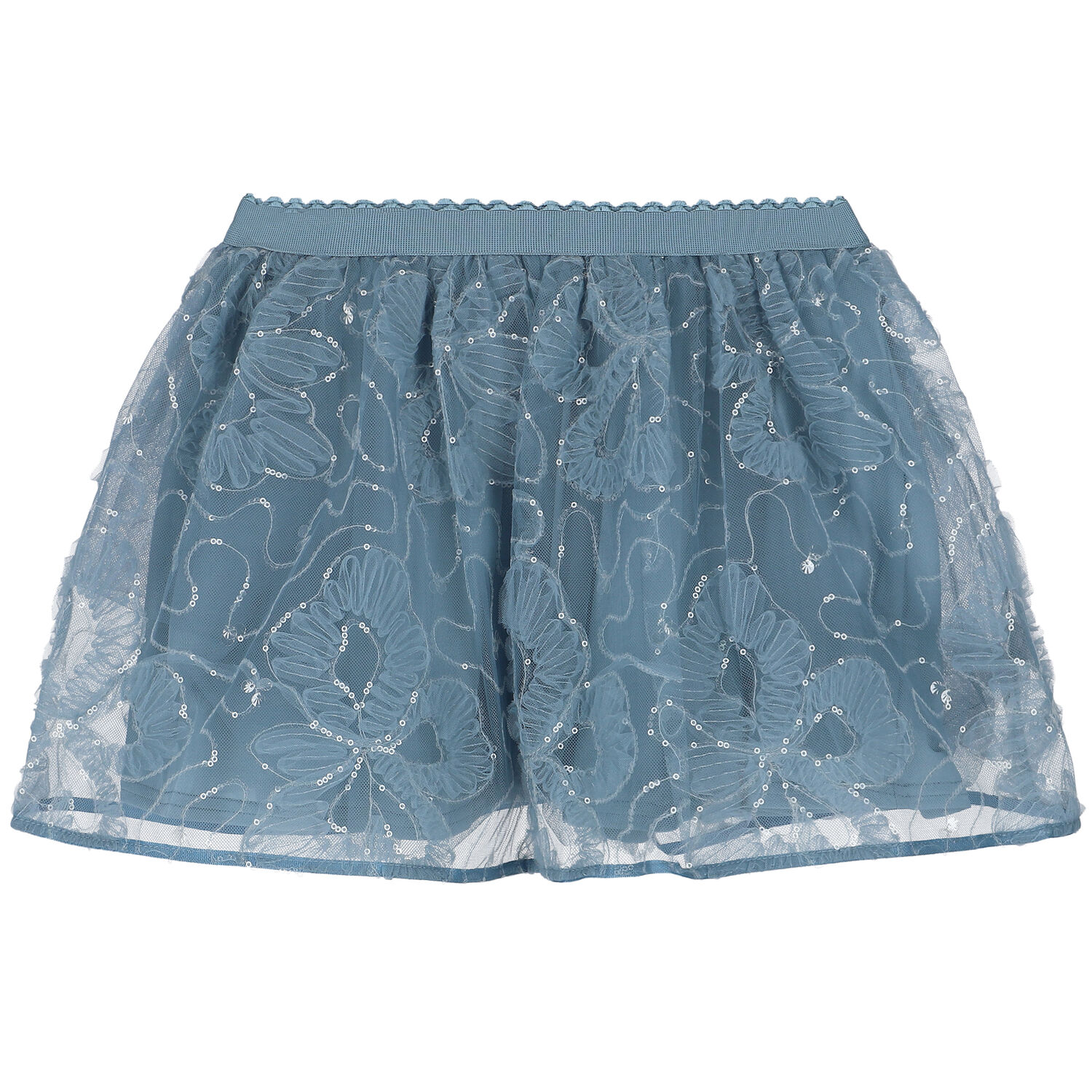 Girls Blue Tulle Skirt, 2, hi-res image number null